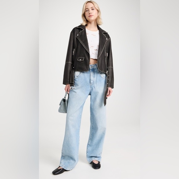 BLANK NYC Vegan Leather Moto Jacket with Belt - Picture 3 of 15